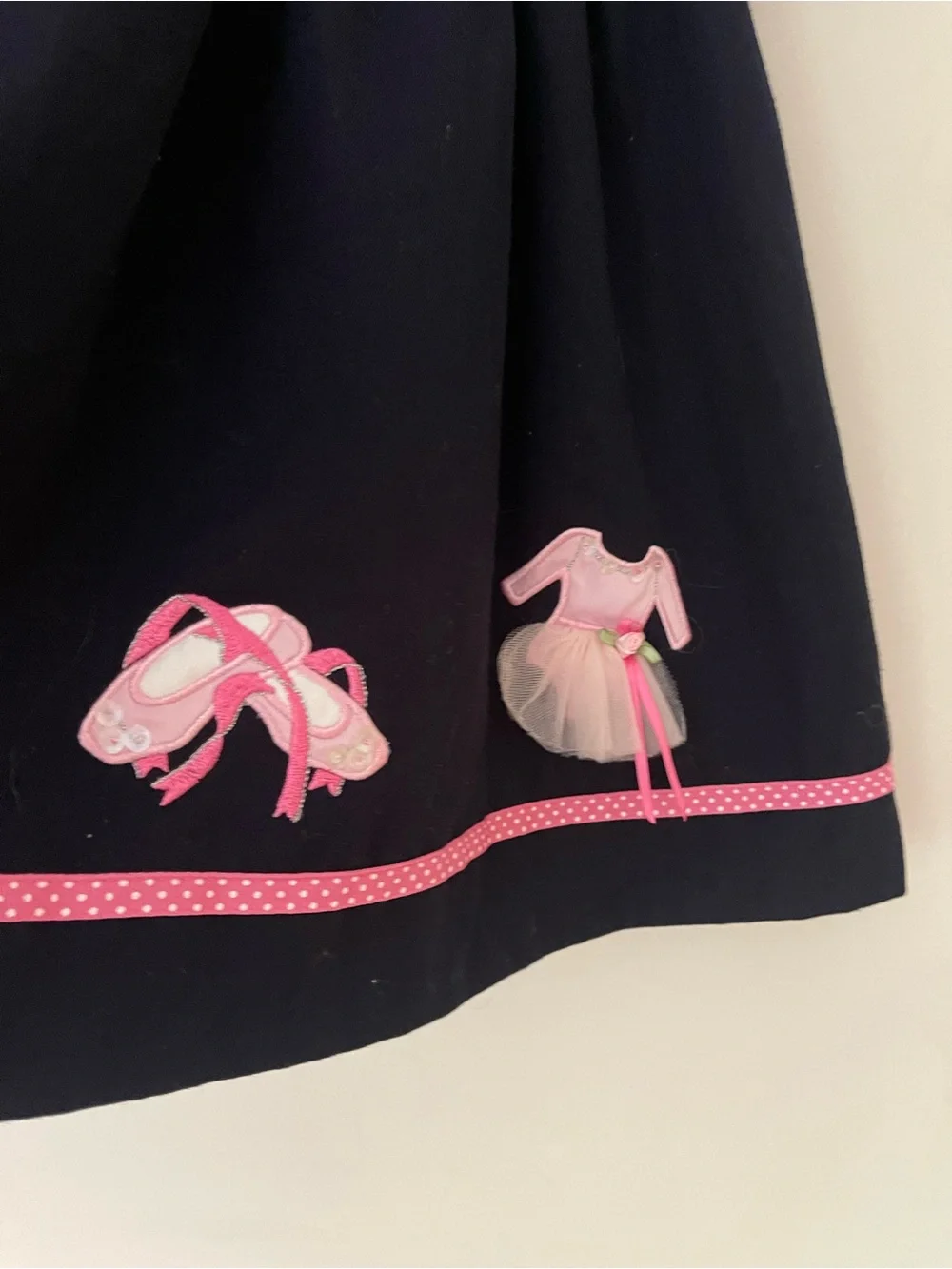RARE EDITIONS EUC Ballerina Ballet Theme Appliqué Dress